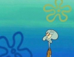 squidward looking up Meme Template