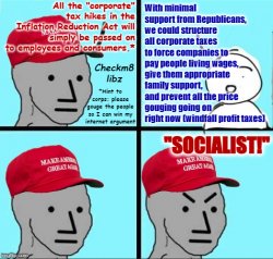 Inflation Reduction Act criticism & rebuttal Meme Template