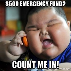 Emergency fund Meme Template