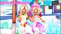 HasbroSaban Announcement Banner (Miley and Riley Side) Meme Template