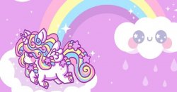 Kawaii Rainbow Unicorn Meme Template