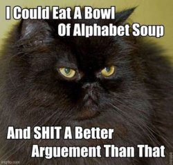 i could eat a bowl of alphabet soup Meme Template