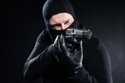 Thief pointing gun armed robber Meme Template