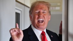 Trump with his mouth open, which is how the trouble starts Meme Template