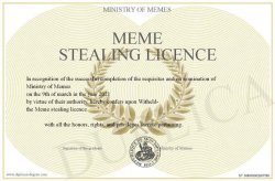 Meme Stealing Licence Meme Template