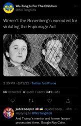 Rosenbergs executed for Espionage Act Meme Template