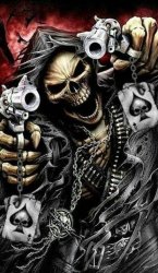 Grim reaper with guns Meme Template
