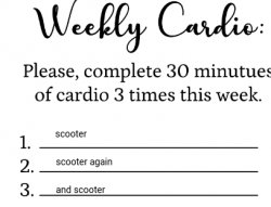 weekly cardio Meme Template