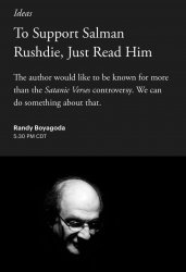 Salmon Rushdie stabbed Meme Template