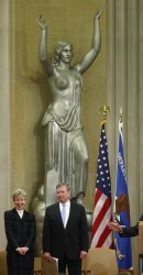 John Ashcroft - statue prude cover-up, republican, theocracy, Meme Template