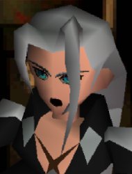 Surprised Sephiroth face Meme Template