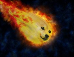 Fire Ball Doge Meme Template