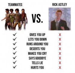 Rick Astley comparison Meme Template