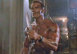 Arnold commando knife Meme Template