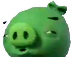 Confused Bad Piggie (Transparent) Meme Template