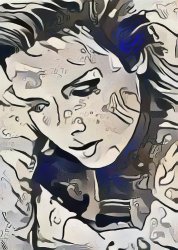 Kim Wilde black & white AI art Meme Template