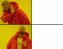 Drake no and yes Meme Template