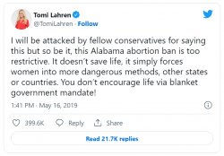 Tomi Lahren against Alabama abortion law Meme Template