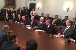 All-male Trump health bill meeting Meme Template