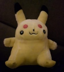 Deformed Pikachu Plush Meme Template