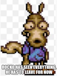 Rocko has seen everything Meme Template