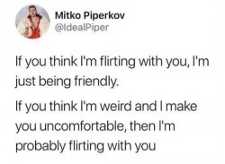 Uncomfortable Flirting vs. Friendly Meme Template