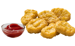 Six McDonalds Chicken Nuggets With Sauce Meme Template