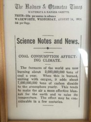 Coal consumption affecting climate 1912 Meme Template