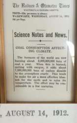 Coal consumption affecting climate 1912 Meme Template