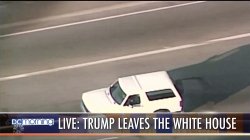 White Bronco Trump Leaves White House Meme Template