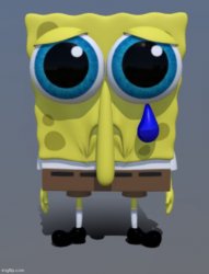 sad spongebob 3d Meme Template