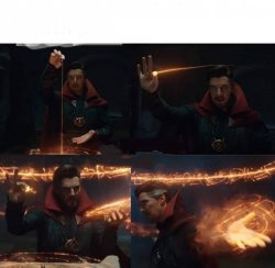 Dr. Strange "casting spell" Meme Template