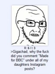 Gigachad comments BBC Meme Template