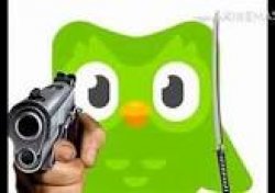 Doulingo holding a gun Meme Template