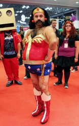 Wonder Woman fat man male beard Meme Template