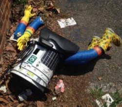 Hitchbot fails America Meme Template