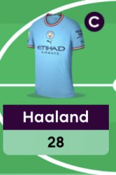 Haaland 28 C in FPL Meme Template