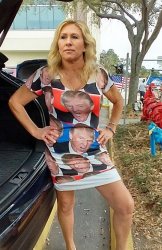Marjorie Taylor Greene Trump Dress Meme Template