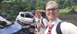 Missionaries with Destroyed Cars Meme Template