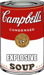 Campbell's Explosive Soup Meme Template