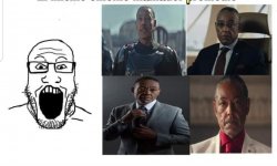 Soyjack giancarlo esposito Meme Template