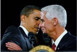 Charlie Crist & Obama ready to kiss Meme Template