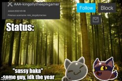 Olly's Forest Template Meme Template