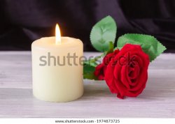 Memorial candle and flower Meme Template