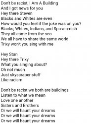 Don't Be Racist I Am A Building Lyrics Meme Template