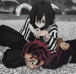 obanai pinning tanjiro Meme Template