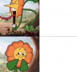 cuphead flower Meme Template