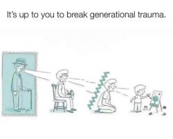 It's up to you to break generational trauma Meme Template