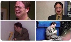 crying dwight 4 pic Meme Template