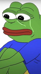Pepe rocking and crying Meme Template